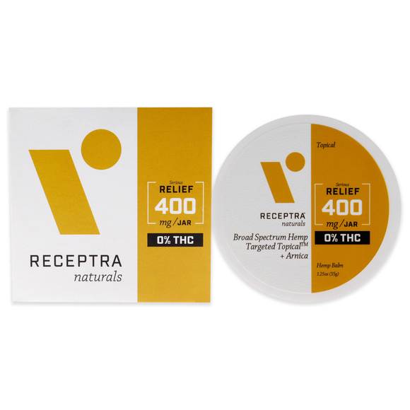 Serious Relief 400mg Or percent THC Drops Balm by Receptra Naturals-1.25 oz - Picture 1 of 5